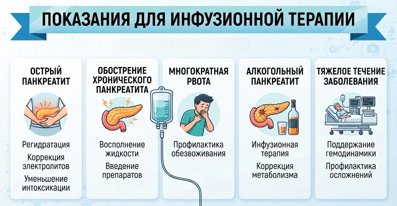 Показания для инфузионной терапии